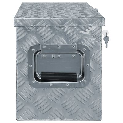 vidaXL Alumiinilaatikko 76,5x26,5x33 cm hopea