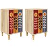 vidaXL Y&ouml;p&ouml;yt&auml;kaappi ESSEN 2 kpl Sonoma-tammi 36 x 33 x 60 cm