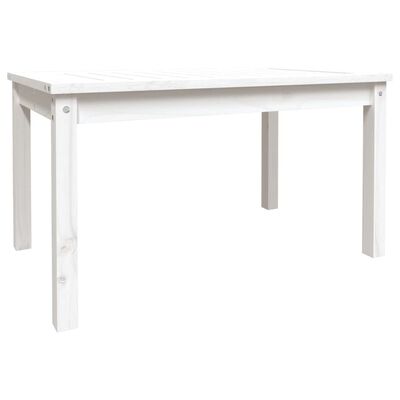 vidaXL Puutarhapöytä valkoinen 82,5x50,5x45 cm täysi mänty