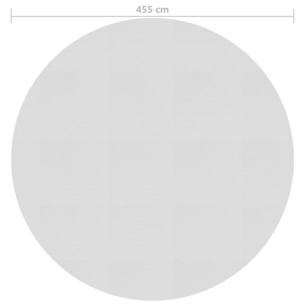 vidaXL Kelluva uima-altaan PE-aurinkoenergiakalvo 455 cm harmaa