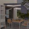 vidaXL Automaattimarkiisi verho/LED/tuulisensori 4,5x3m sinivalkoinen