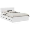 vidaXL S&auml;ngyn runko p&auml;&auml;tyll&auml; valkoinen 5FT King Size K&auml;sitelty puu