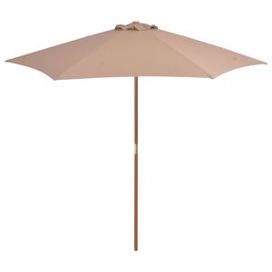 vidaXL Aurinkovarjo puurunko 270 cm ruskeanharmaa