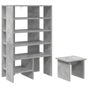 vidaXL Kenk&auml;kaappi 2 kpl 62 x 35 x 100 cm Tekninen puu Betoninharmaa