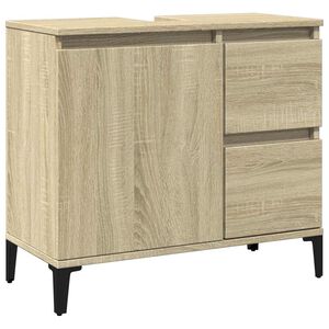 vidaXL Kylpyhuoneen kaappi Sonoma-tammi 65x33x60 cm tekninen puu