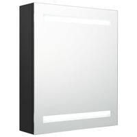 vidaXL LED kylpyhuoneen peilikaappi musta 50x14x60 cm