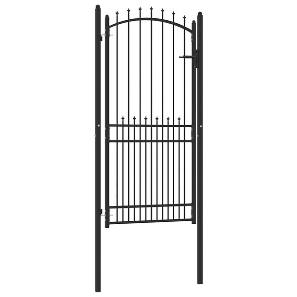 vidaXL Aitausportti piikeill&auml; Musta 100 x 200 cm Jauhemaalattu ter&auml;s