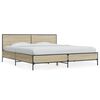 vidaXL S&auml;ngynrunko Sonoma-tammi 200x200 cm tekninen puu ja metalli