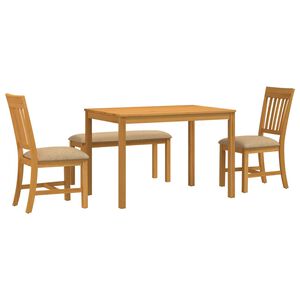 vidaXL Ruokailuryhm&auml; 4 kpl Beige M&auml;ntypuu