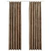 vidaXL Pimennysverhot koukuilla 2 kpl sametti beige 140x245 cm