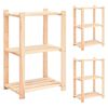 vidaXL 3-kerroksiset varastohyllyt 3 kpl 60x38x90 cm t&auml;ysi m&auml;nty 150kg