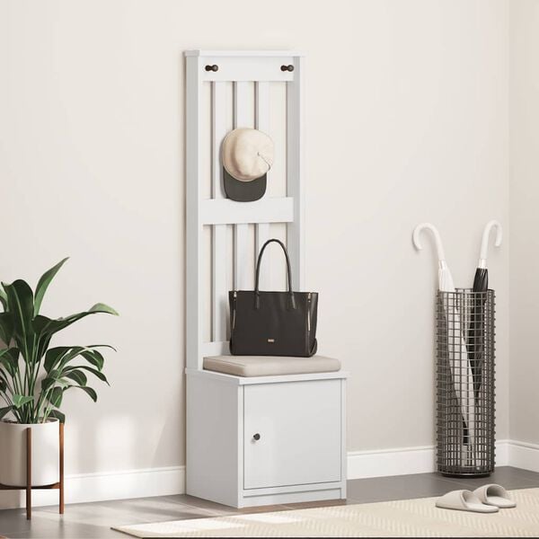 vidaXL Hallin puu SANDNES valkoinen 45x40x159,5 cm täysi mänty