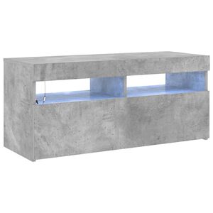 vidaXL TV-taso LED-valoilla betoninharmaa 90x35x40 cm