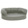 vidaXL Ergonominen koirans&auml;ngyn patja 60x42 cm pellavatyyli harmaa