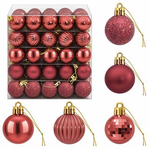 vidaXL Joulupallosetti 150 kpl Viininpunainen 3 cm Polystyreeni