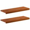 vidaXL Portaan askelma 2 kpl 80 x 25 x 2 cm Ruskea M&auml;ntypuu