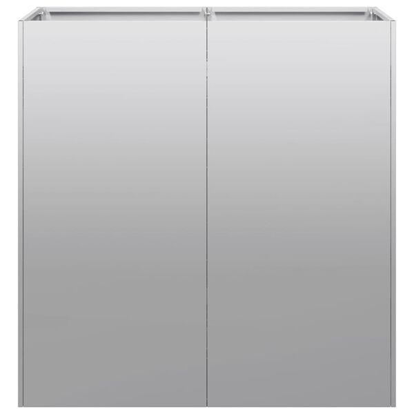 vidaXL Kukkalaatikko 80x40x80 cm galvanoitu teräs