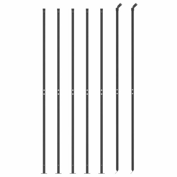 vidaXL Verkkoaita laipalla antrasiitti 2,2x10 m