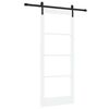 vidaXL Liukuovi ORKDAL Valkoinen 83 x 202 cm T&auml;ysi m&auml;nty ja lasi