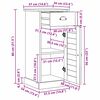 vidaXL Kylpyhuonekaappi VIGO Ruskea ja hunajaruskea 37,5 x 34 x 80 cm
