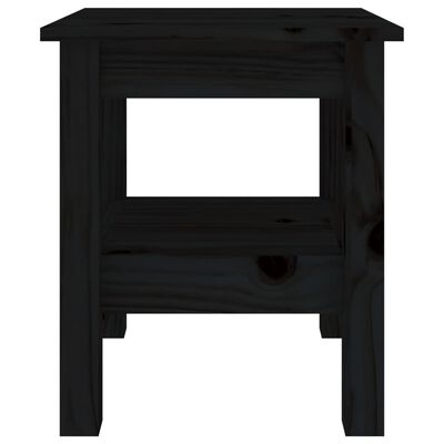 vidaXL Sohvapöytä musta 35x35x40 cm täysi mänty