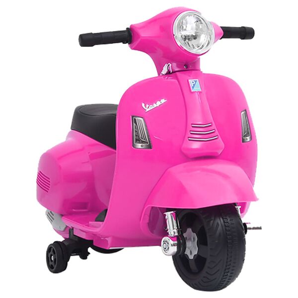 vidaXL Sähkötoiminen lelumoottoripyörä Vespa GTS300 pinkki