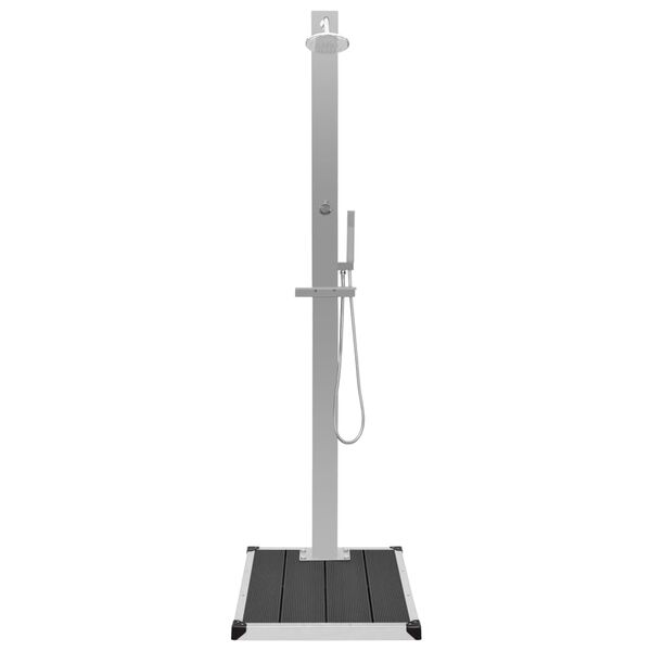 vidaXL Ulkosuihku alustalla WPC ruostumaton ter&auml;s