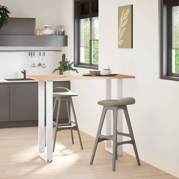 vidaXL Baarip&ouml;yd&auml;n jalat U-muotoiset 2 kpl valkoinen 40x(110-111) cm ter&auml;s