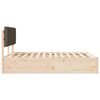 vidaXL Sänkyrunko verhoillulla päädyn Harmaanruskea 4FT6 Double
