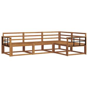 vidaXL Ulkosohvakokoelma 4 pcs Luonnollinen Tihe&auml; akasiapuu