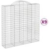 vidaXL Kaarevat kivikorit 9 kpl 200x50x200/220 cm galvanoitu rauta
