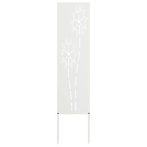 vidaXL Puutarhan yksityisyyden verho Viivakuvio Valkoinen 32 x 140 cm