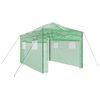 vidaXL Kasvihuone pop-up rakenteella Vihre&auml; 290 x 430 x 315 cm Rauta