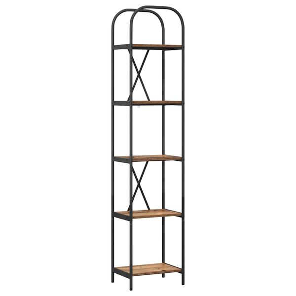 vidaXL Kirjahylly Vanha puu 40 x 30 x 183 cm Tekninen puu