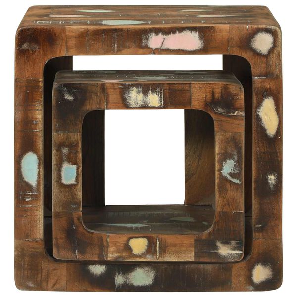 vidaXL TV-yksik&ouml;t 2 pcs Moniv&auml;rinen Kierr&auml;tetty massiivinen puu