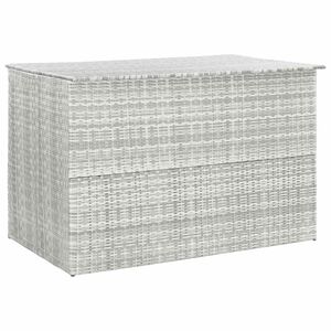 vidaXL Ulkos&auml;ilytyslaatikko vaaleanharmaa 150x100x100 cm polyrottinki
