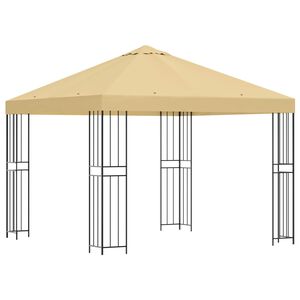 vidaXL Huvimaja 3 x 3 m Kerma Polyesteri ja ter&auml;s 190 gsm
