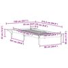 vidaXL Sänkykehys sivupöydillä Luonnollinen 100 x 210 cm