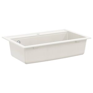 vidaXL Allas Graniitti 795 x 505 mm valkoinen