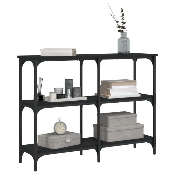 vidaXL Konsolip&ouml;yt&auml; musta 100x29x75 cm tekninen puu