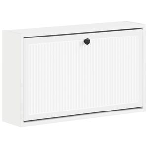 vidaXL Sein&auml;lle asennettava kenk&auml;kaappi EDE 71 x 17 x 43 cm valkoinen