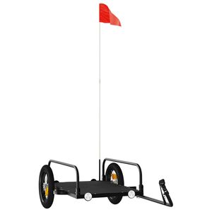 vidaXL Per&auml;k&auml;rry polkupy&ouml;r&auml;&auml;n musta 122x53x31 cm rauta