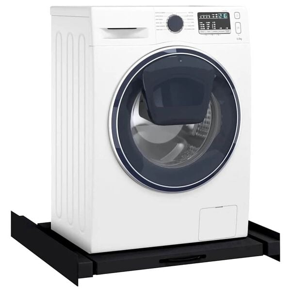 vidaXL Pyykinpesukoneen v&auml;likansi Musta 60 x 60 x 8 cm Ter&auml;s