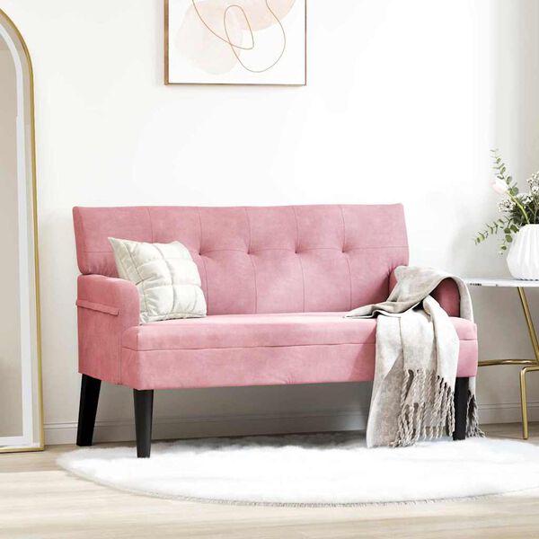 vidaXL Chesterfield Penkki Pinkki 112 x 65.5 x 75 cm Sametti