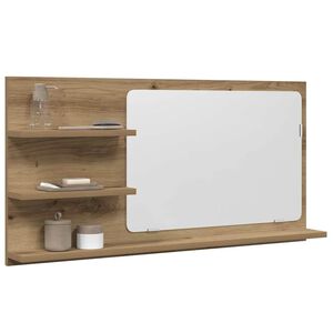 vidaXL Kylpyhuoneen peilikaappi tammi 90x11x45 cm tekninen puu