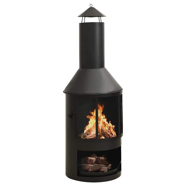 vidaXL Puutarhauuni ritil&auml;ll&auml; ja hiilihangolla 47x47x135,7 cm ter&auml;s