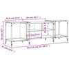 vidaXL TV-taso ruskea tammi 153x37x50 cm tekninen puu