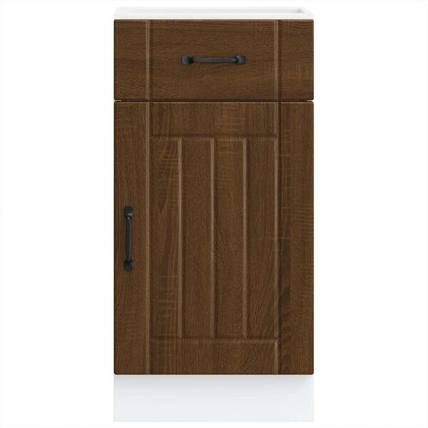 vidaXL Keittiön pohjakaappi Lucca ruskea tammi suunniteltu puu