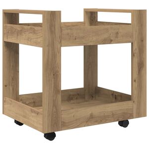 vidaXL Ty&ouml;p&ouml;yd&auml;n k&auml;rry Artisan tammi 60 x 45 x 60 cm Tekninen puu