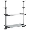 vidaXL Keitti&ouml;hylly 50x25x(50-70) cm alumiini